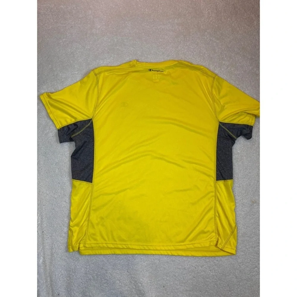 Champion Powertrain Vapor Shirt Mens 2XL Yellow Grey Excellent Performance Tee - Picture 3 of 12